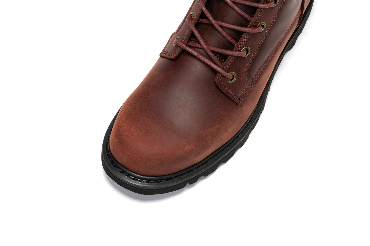 ROCKROOSTER Mantua Men's 8 inch Zip-sided Soft Toe Lug Sole Work Boots