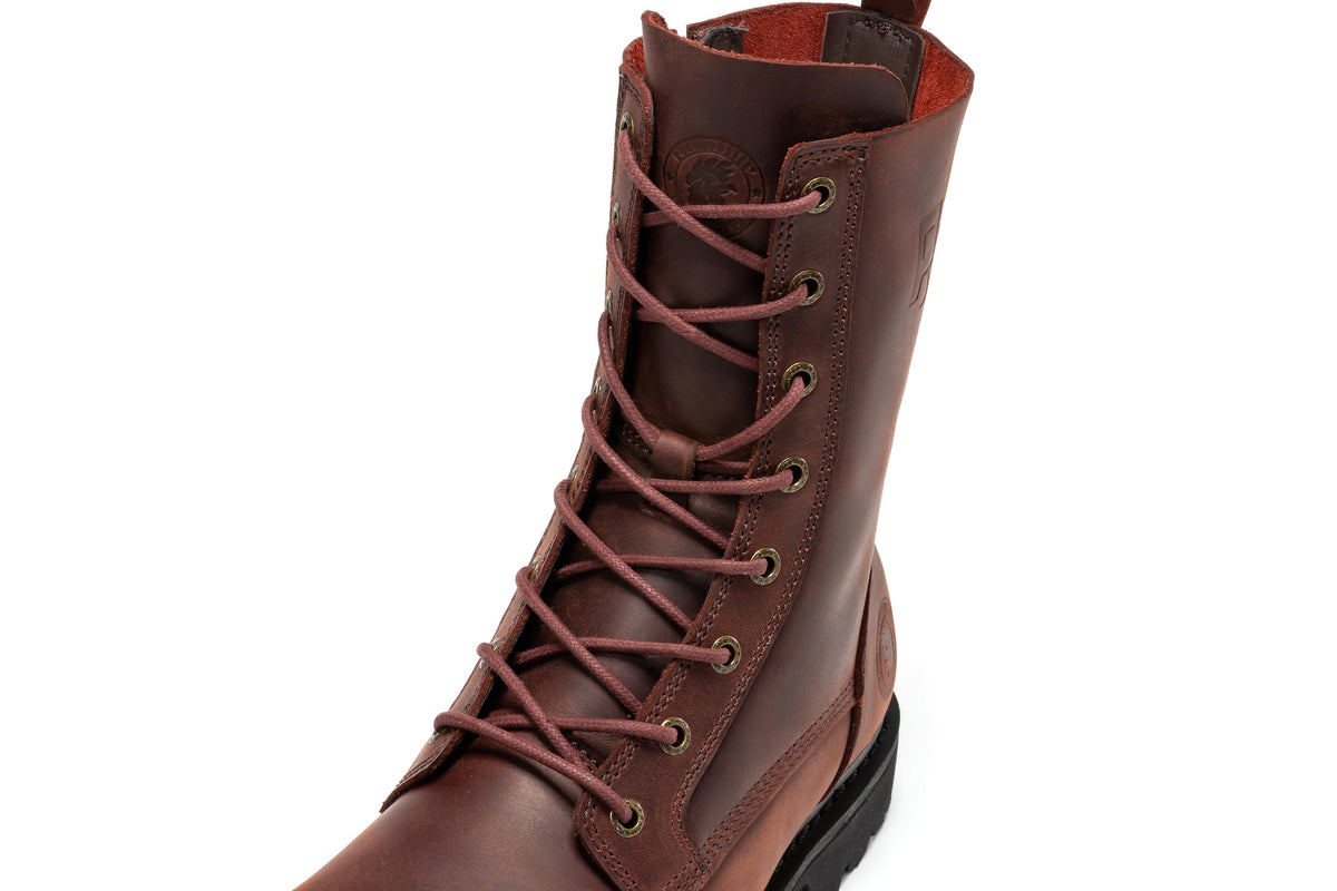 ROCKROOSTER Mantua Men's 8 inch Zip-sided Soft Toe Lug Sole Work Boots