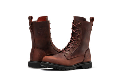 ROCKROOSTER Mantua Men's 8 inch Zip-sided Soft Toe Lug Sole Work Boots