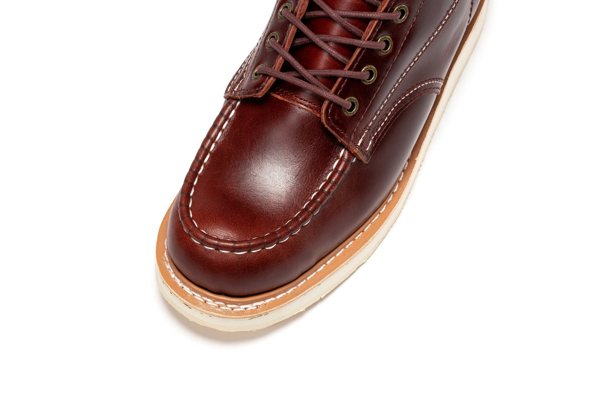 ROCKROOSTER Norwood Cherry Brown Men's 6 inch Soft Toe Wedge Work