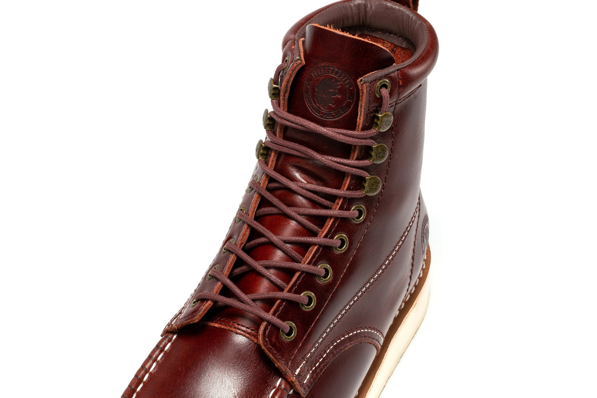 ROCKROOSTER Norwood Cherry Brown Men's 6 inch Soft Toe Wedge Work