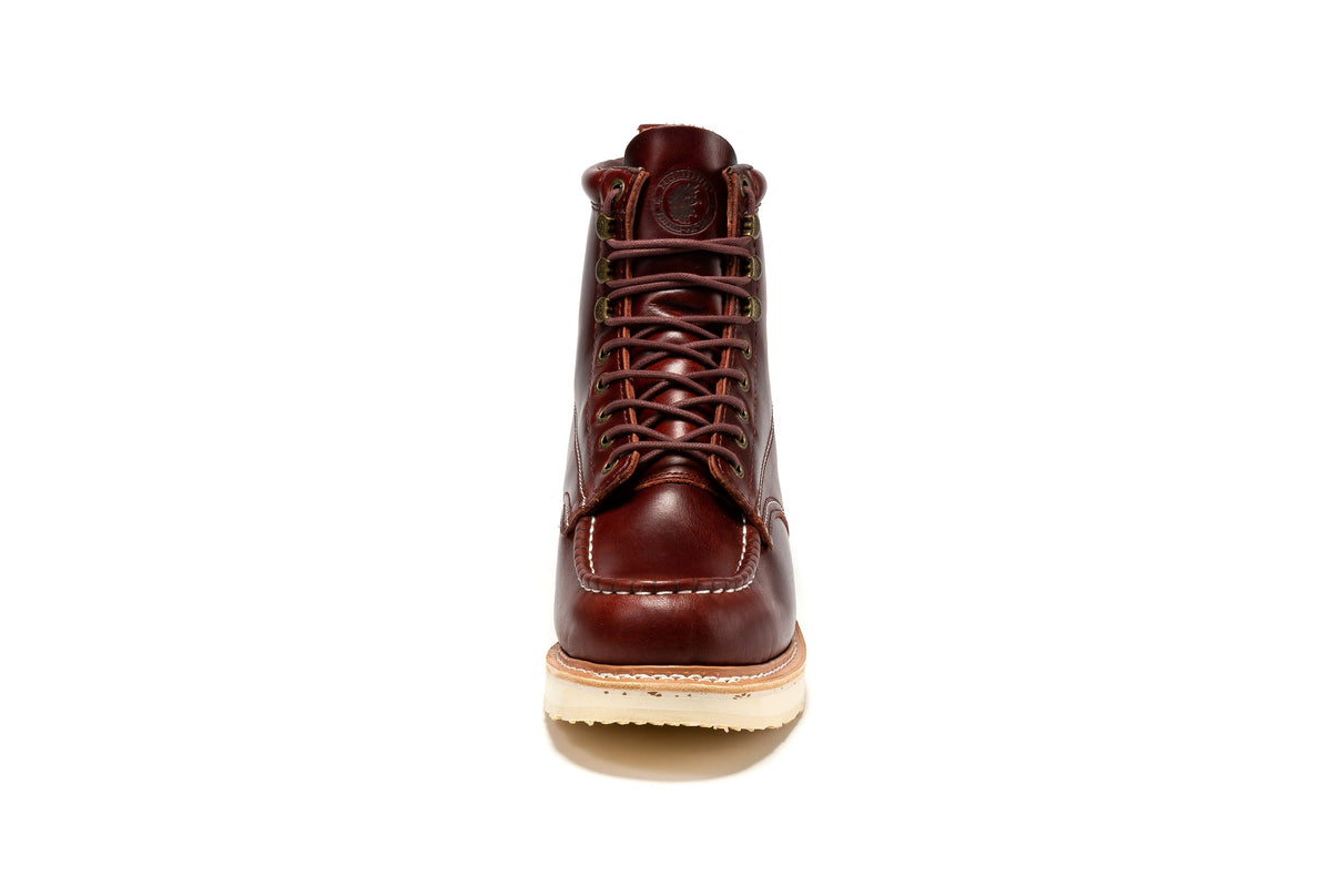 ROCKROOSTER Norwood Cherry Brown Men's 6 inch Soft Toe Wedge Work