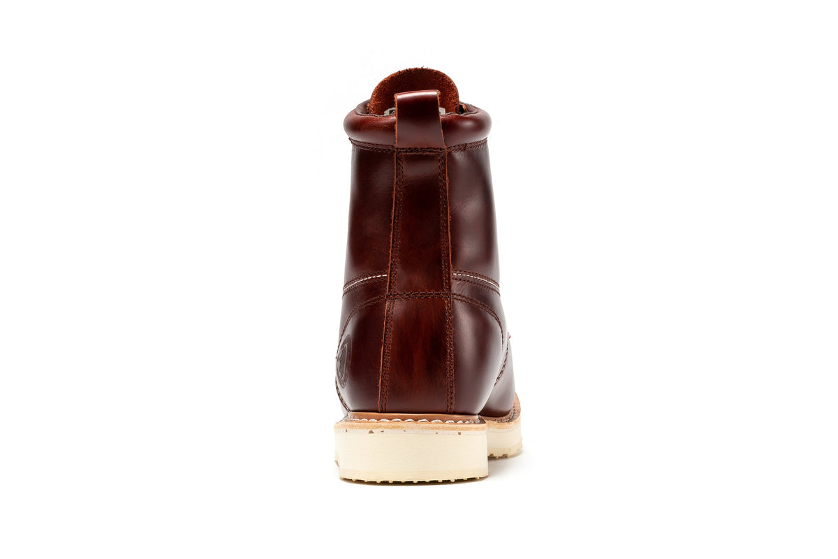 ROCKROOSTER Norwood Cherry Brown Men's 6 inch Soft Toe Wedge Work