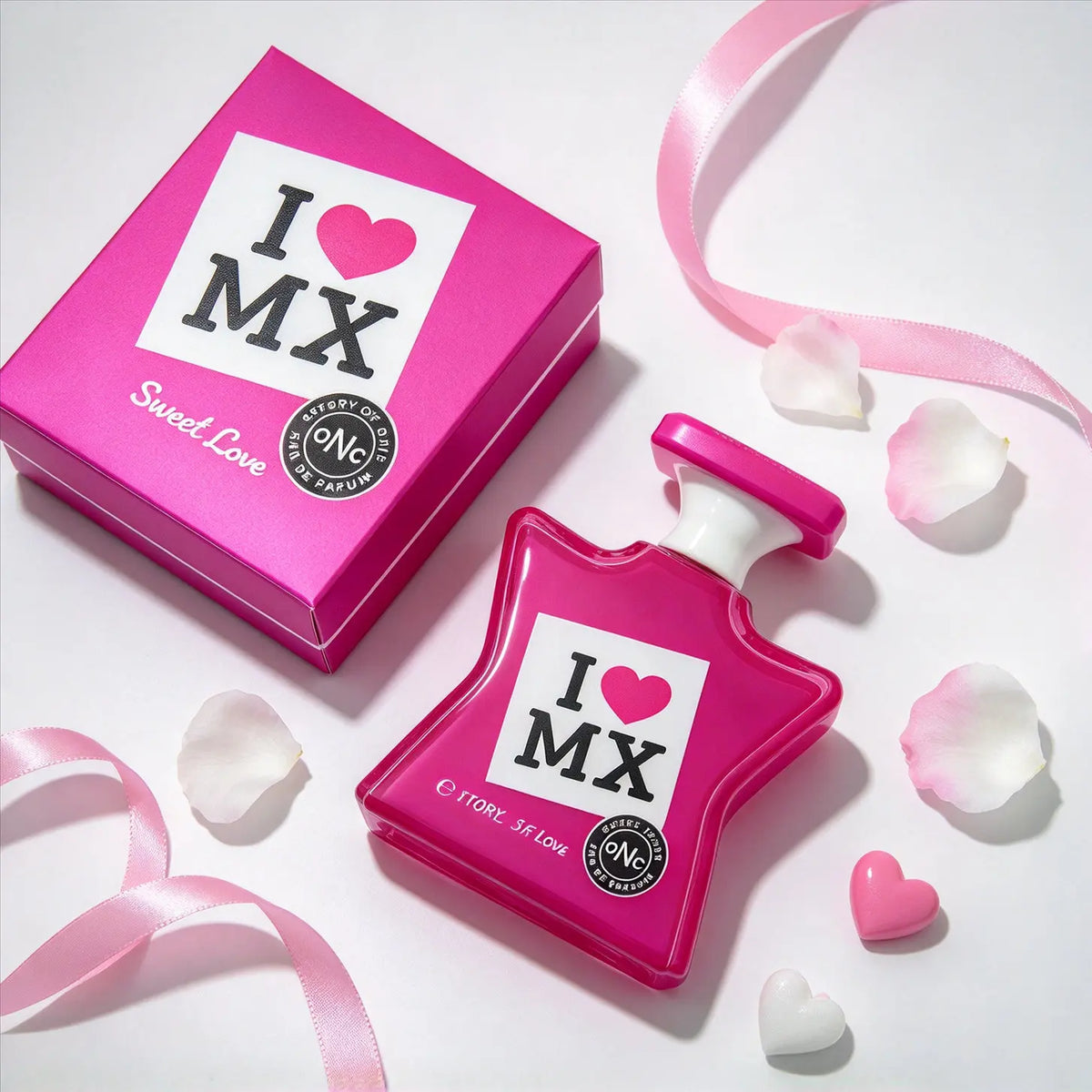 100ml “Sweet Love” Unisex Perfume (I Love MX EDP) — A Long-Lasting Floral-Fruity-Musk Fragrance; an Ideal Gift for Women, Perfect for Dates or Parties.