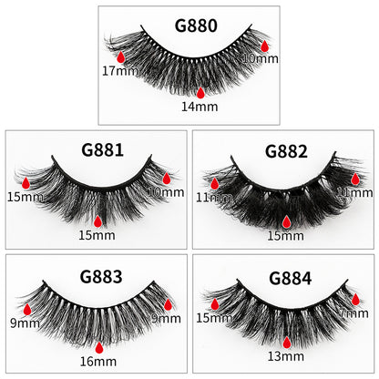 3D Voluminous False Eyelashes 8-Pair Set