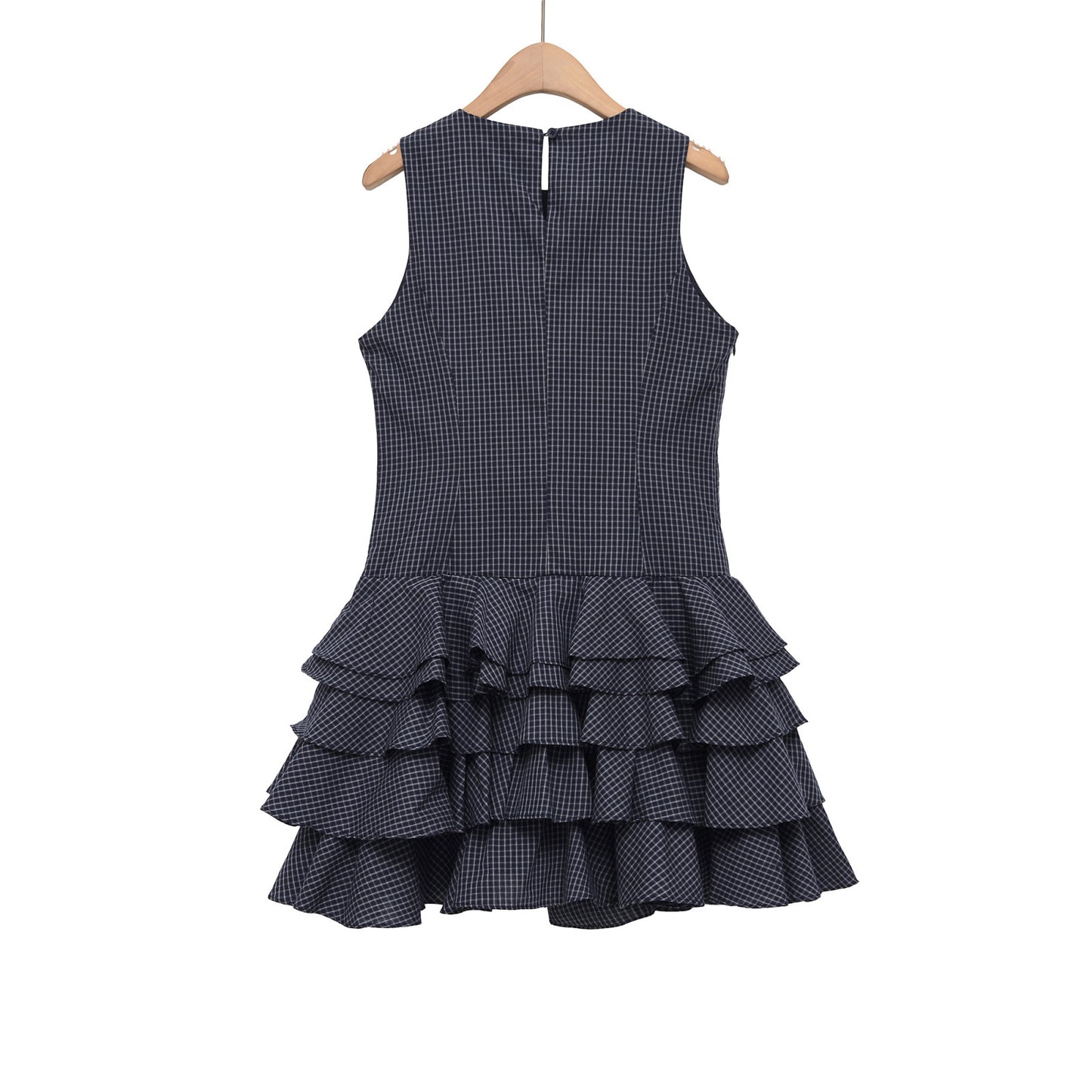Summer layered plaid cake dress