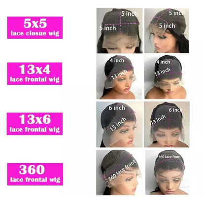 Body Wave 13x6 HD Transparent Lace Front Human Hair Wig 40 Inch Pre Plucked 220 Density 5x5 Glueless Lace Frontal Wigs for Women