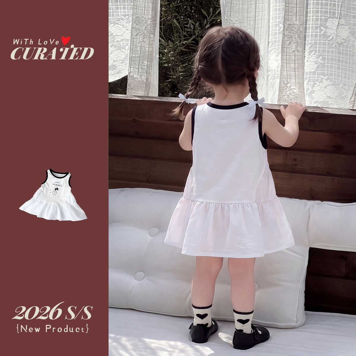 Girl Summer Sleeveless Dress, Lightweight Princess Dress