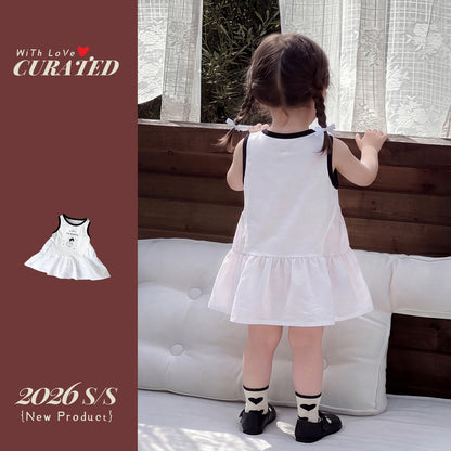 Girl Summer Sleeveless Dress, Lightweight Princess Dress