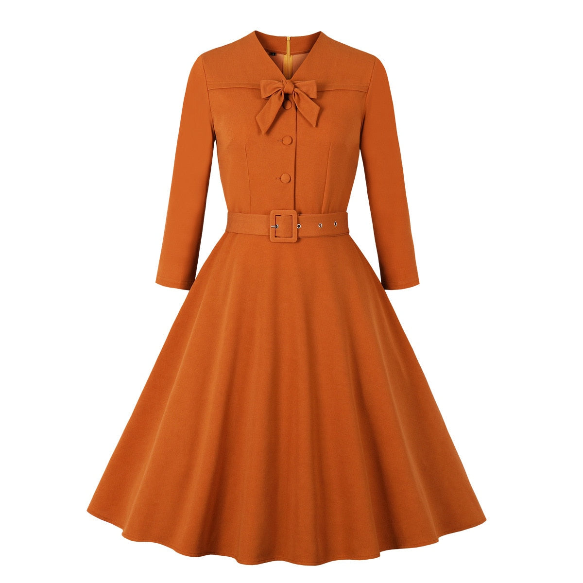 Ladies Autumn Winter Dress Vintage Rockabilly Dress Jurken Retro Big Swing Pinup Women Audrey Hepburn Dress Vestidos