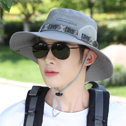 Men's  Bucket Hat Outdoor Sun Protection Wide Brim Hat Fishing Cap Beach Hiking Sun Hat