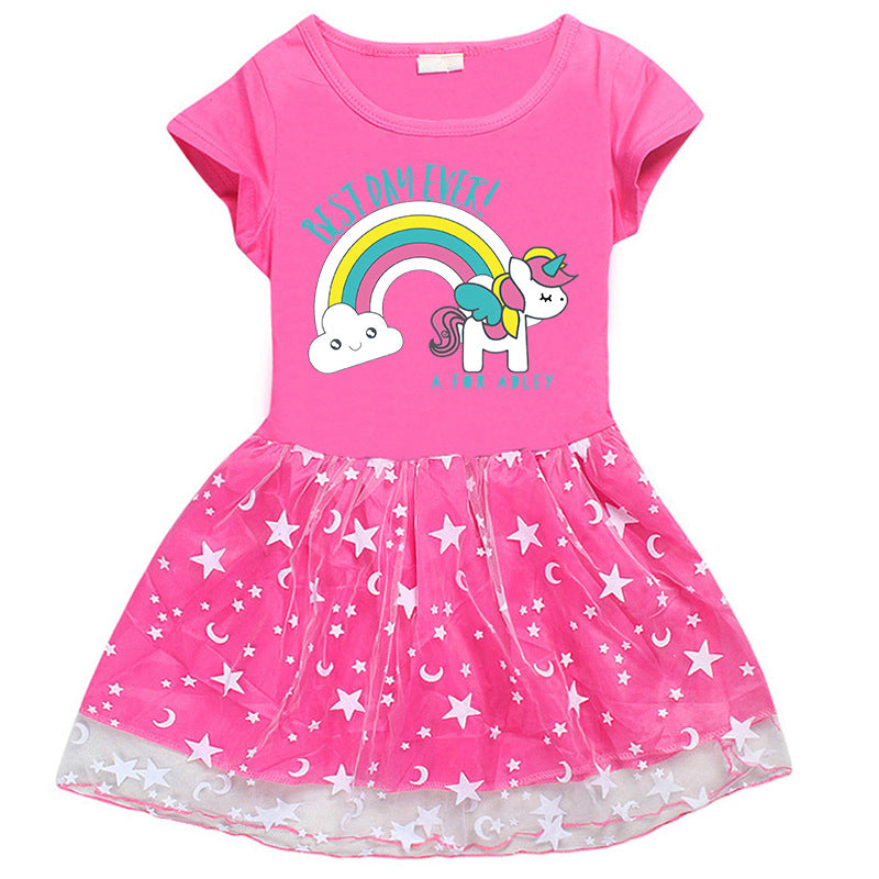 Girls' Half Sleeve Summer Dress