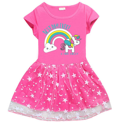 Girls' Half Sleeve Summer Dress