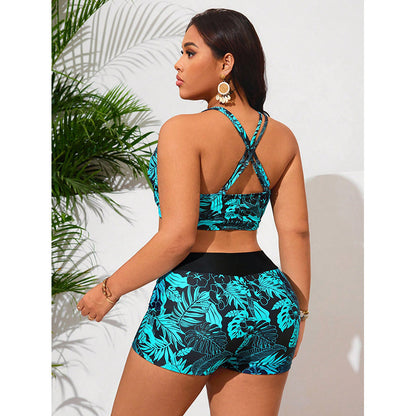 Printed Separated Swimwear, High-Waisted Bikini, Beach Swim Suit