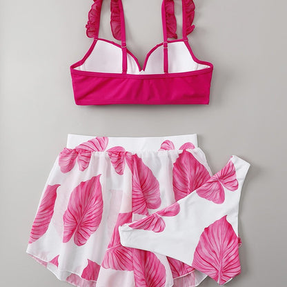 Printed Sexy Bikini Three-Piece Swimwear