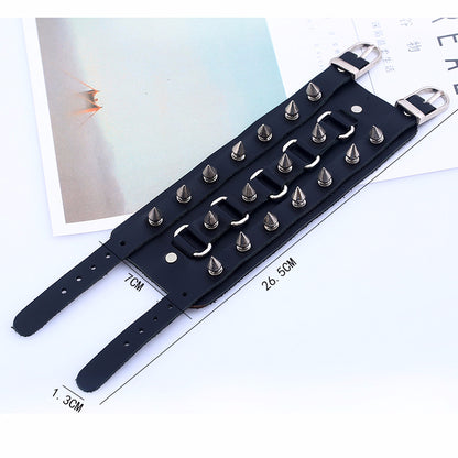 Punk Non-Mainstream Exaggerated Genuine Leather Bracelet