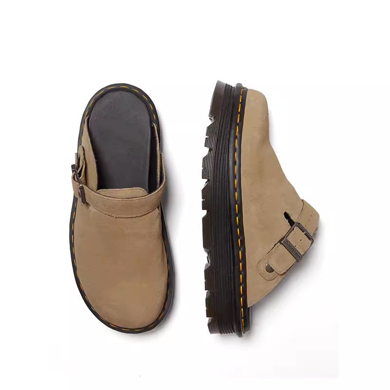 Women's Slide Mules - Suede Thick Sole Slippers Fashion Casual Women