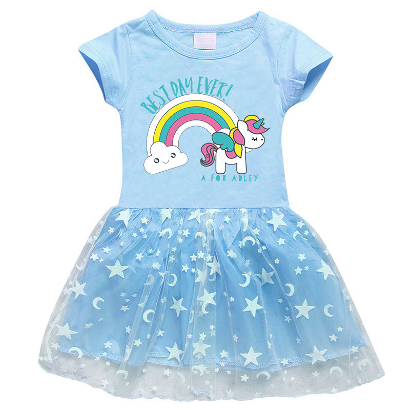 Girls' Half Sleeve Summer Dress