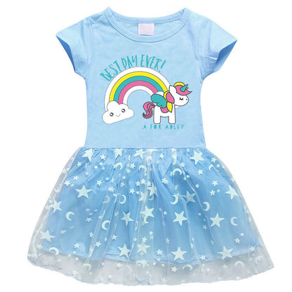 Girls' Half Sleeve Summer Dress