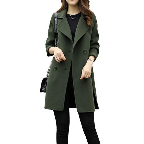 Two Breasted Ladies Long Sleeve Loose Suit Coat Jacket Women blazers Female Solid color long suit loose sliming jacket