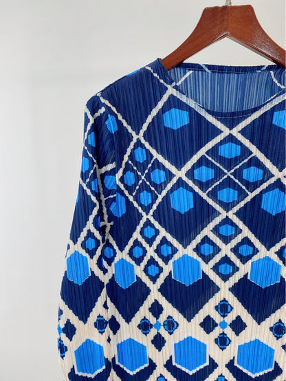 Ladies Crinkle Print Midi Dress