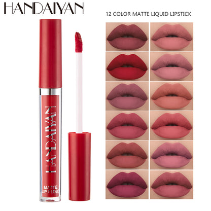 12-Color Matte Lip Glaze Liquid Lipstick