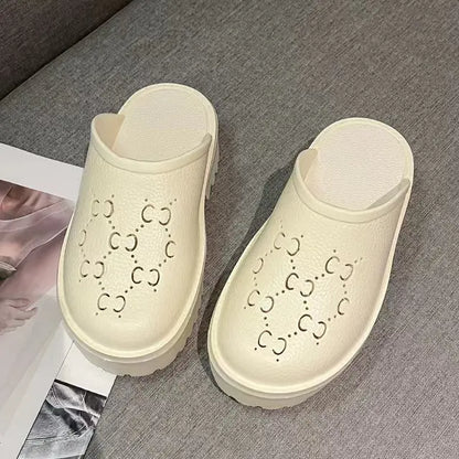 Design Ladies Summer Beach EVA Slippers Soft Sole Niche platform Sandals for Women Jelly Slides