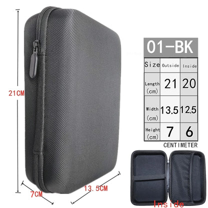 Clearance_Big Earphone Data Storage Bag Oval Square Rectangle Cable  Bags Supersize Zipper Pouch Tech Gadgets Portable Charger U