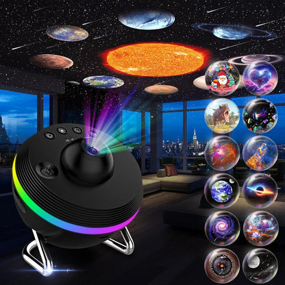 Dynamic Meteor Projection Lamp Galaxy Starlight Full Sky Stars Bedroom Ambient Star Projector