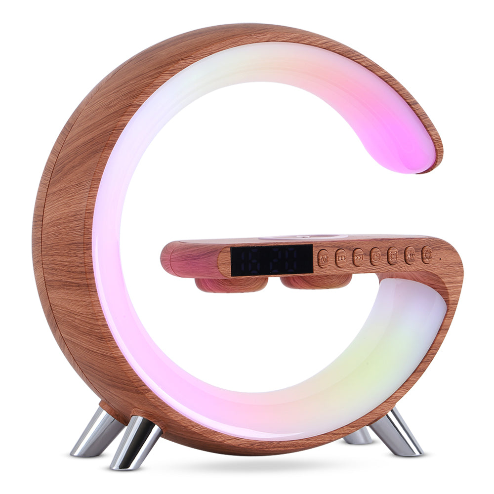 G Shaped LED Light Bluetooth Speakers - Smart Sound-Activated Wireless