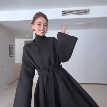 Women's Reversible Cashmere Coat – Elegant & Versatile Winter Style