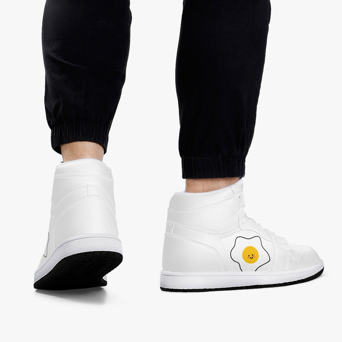 Jacki Easlick Luxury Egg High-Top Leather Sneakers