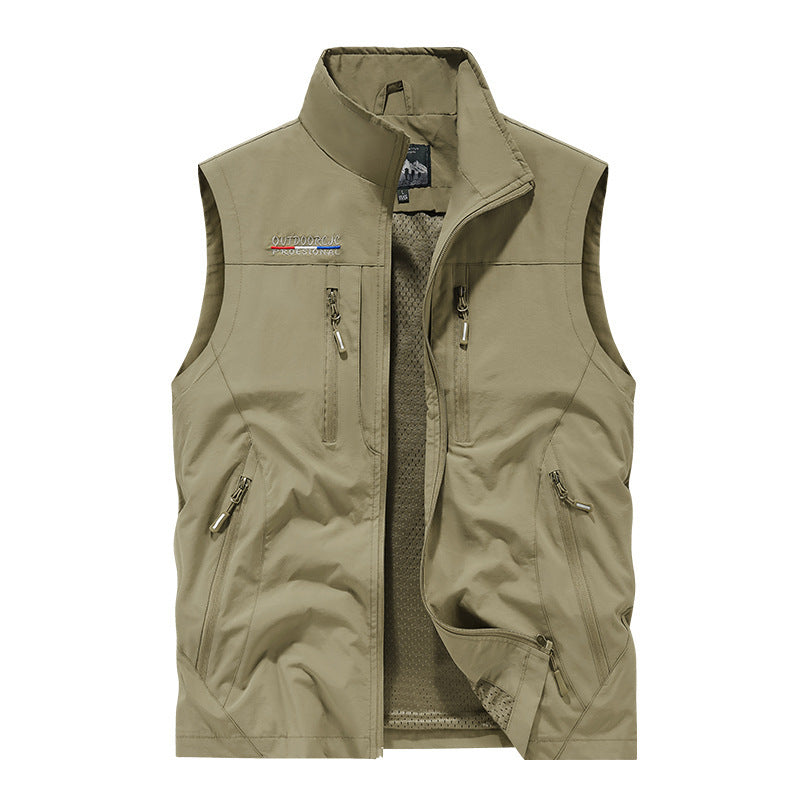 Big Size Men's Vest Outdoor Sports Fishing Sleeveless Jacket