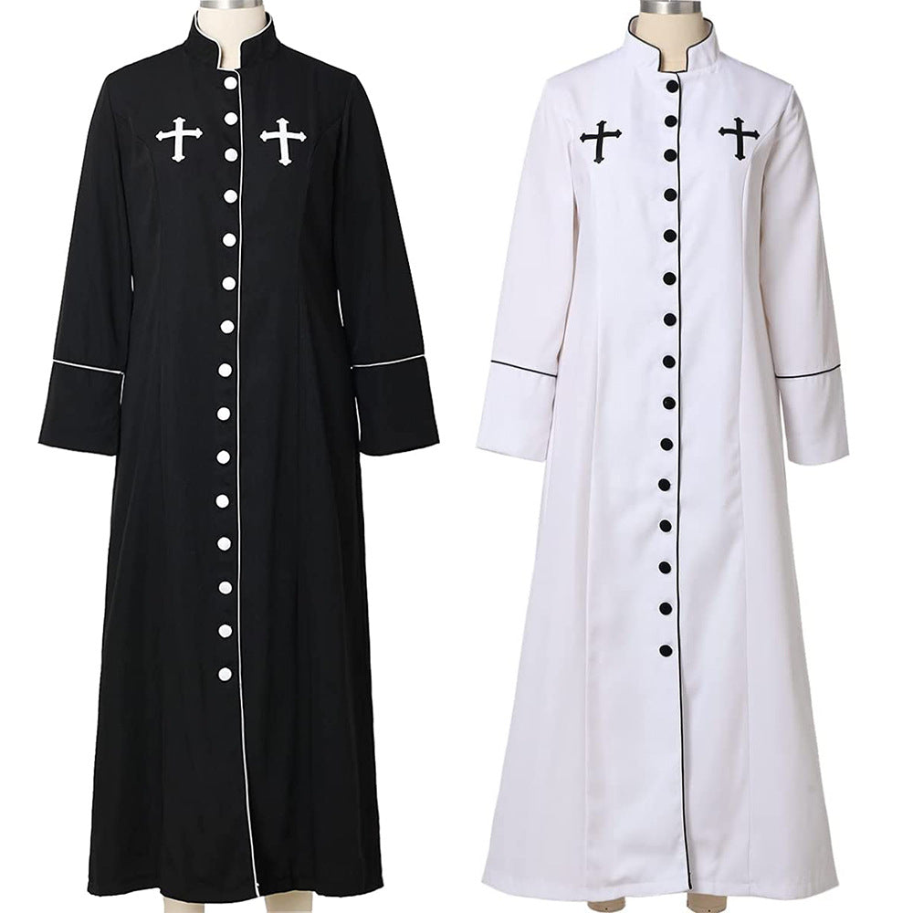 Church clergy, priests, priests, clothing, ladies, priests' robes, Roman Cass with standing collars, clothing