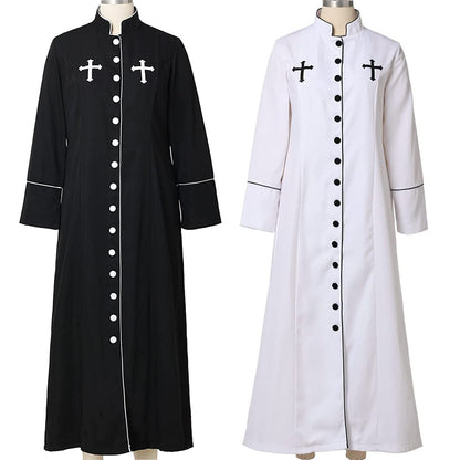 Church clergy, priests, priests, clothing, ladies, priests' robes, Roman Cass with standing collars, clothing