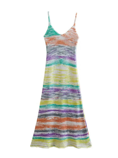 Ladies Knit Long Slip Dress