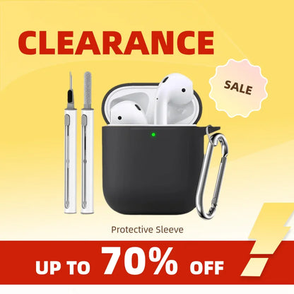 Clearance_For Apple AirPods 2nd/1st Generation Charging Case For Airpods Case Cover 2&1 with Cleaner Kit Soft Silicone Protectiv