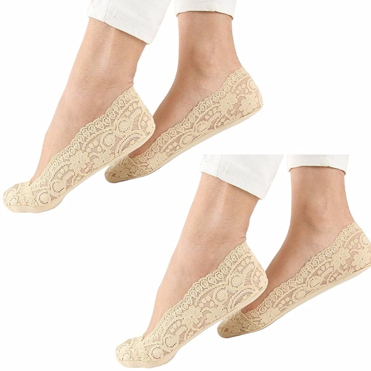 Pair of Lace Non-slip Footsie