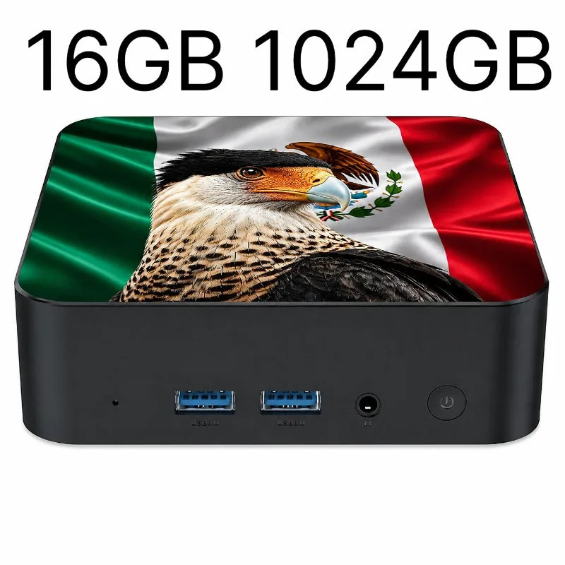 Powerful Portable Gaming Mini PC New Mexico Brazil Flag Core i3 6100 16GB 2TB M.2 SSD Win11 4K@60Hz HD