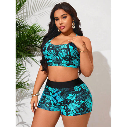 Printed Separated Swimwear, High-Waisted Bikini, Beach Swim Suit