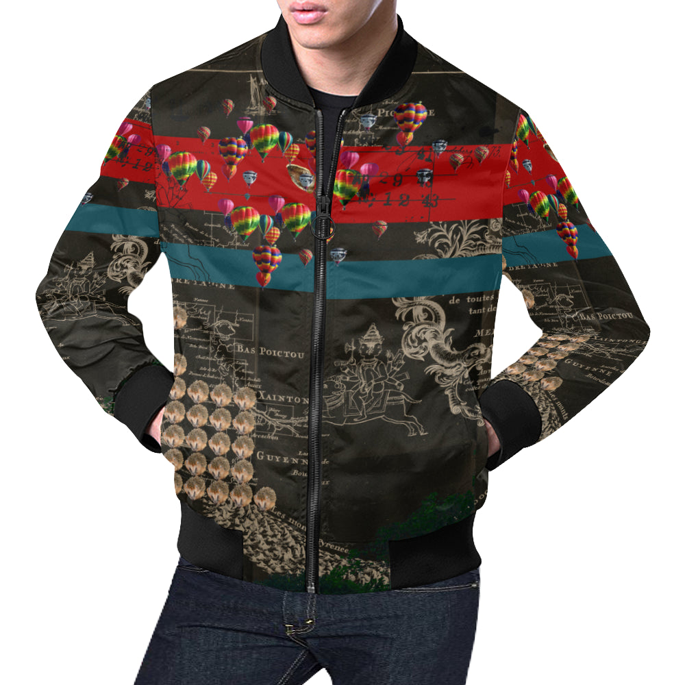 THE HEDGEHOG SOUP UPPER III IV All Over Print Bomber Jacket for Men