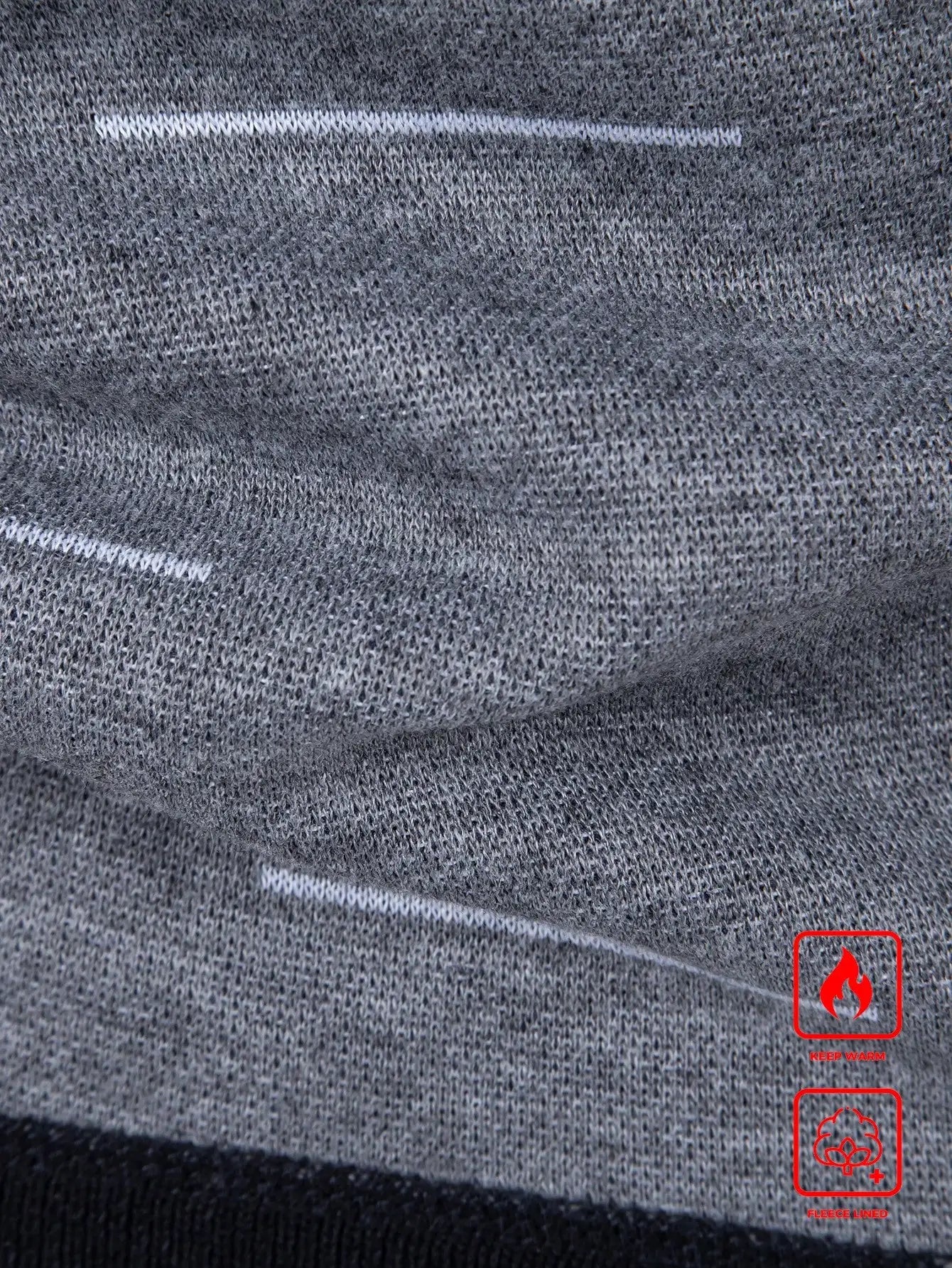 Men's V-Neck Thermal Lined Knit Vest for Business & Leisure, Warm Padded Sweater Vest with Stripe Pattern