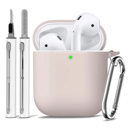 Clearance_For Apple AirPods 2nd/1st Generation Charging Case For Airpods Case Cover 2&1 with Cleaner Kit Soft Silicone Protectiv