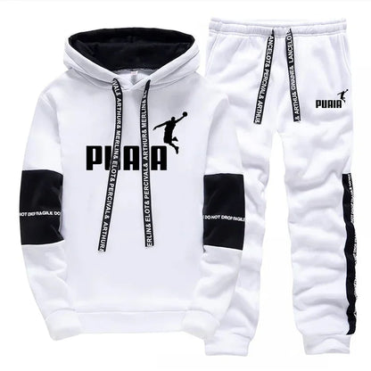Hot Sales Mens Tracksuit Print Casual Sweatshirts Sportswear Single Piece Hoodie Pants Outdoors Gym Sports Jogging Mens Clothing