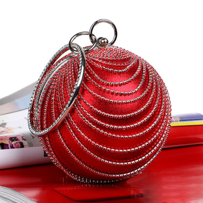 Round Evening Bag Ladies Banquet Bag Hand-nominated Lady Dress Versatile Evening Bag