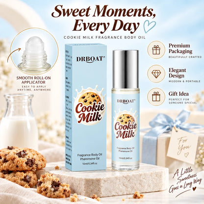 Cookie Milk Perfume Oil 10ml Roll On Long Lasting Sweet Gourmand Fragrance Body Essential Oil Portable Attar for Women