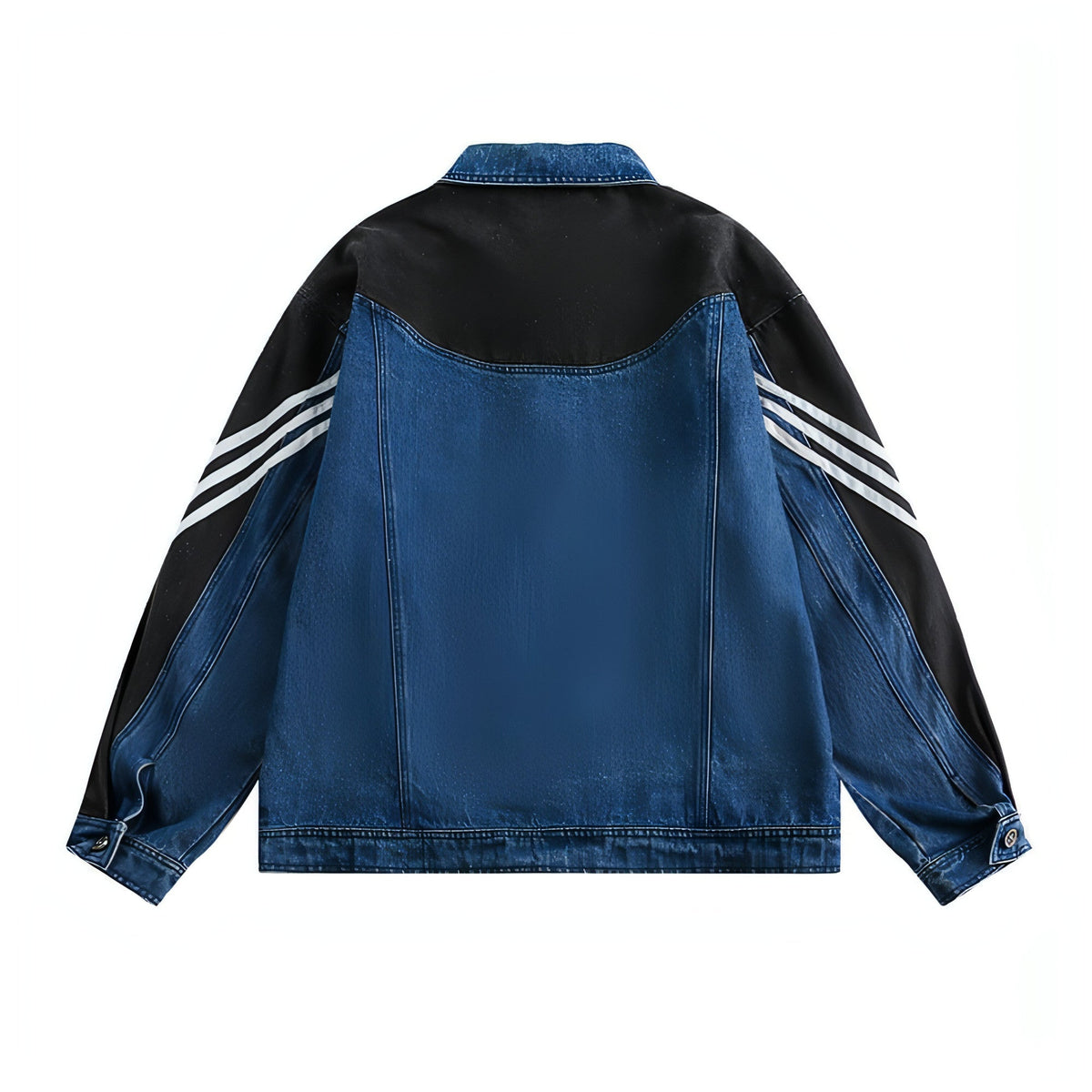 Side Stripe Stitching Loose Denim Jacket Men And Women European And