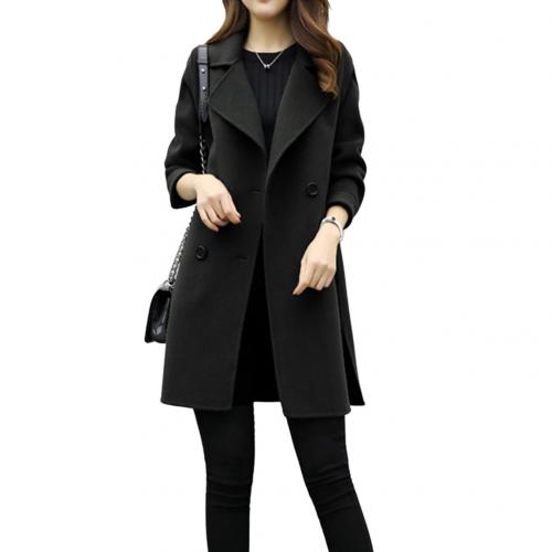 Two Breasted Ladies Long Sleeve Loose Suit Coat Jacket Women blazers Female Solid color long suit loose sliming jacket