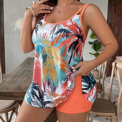 Printed bikini women's swimsuit