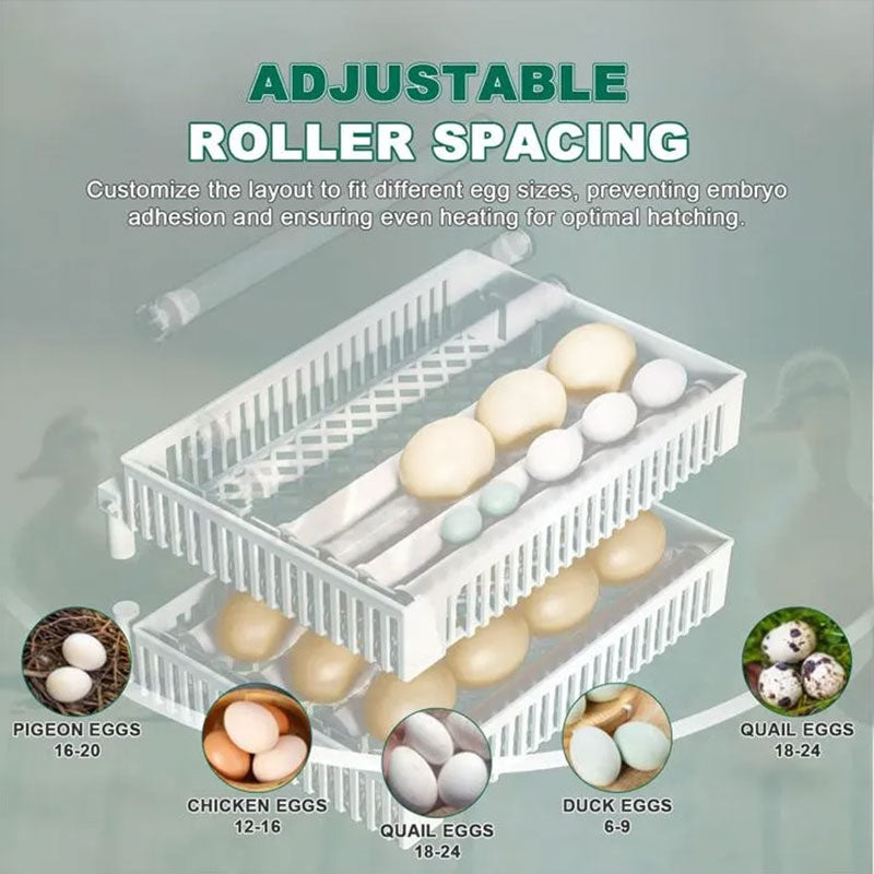 24 Egg Incubator Automatic Turner, Digital Hatchery Machine for Chicken Duck Quail, Touch Control Poultry Equipment